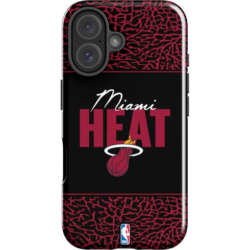 NBA Miami Heat Elephant Print iPhone 16 Plus Impact Case