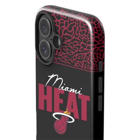 NBA Miami Heat Elephant Print iPhone 16 Plus Impact Case