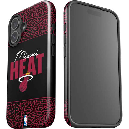 NBA Miami Heat Elephant Print iPhone 16 Plus Impact Case