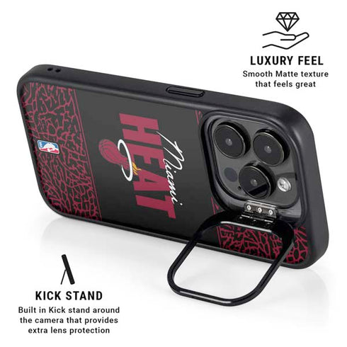 NBA Miami Heat Elephant Print iPhone 16 Pro Kickstand Case