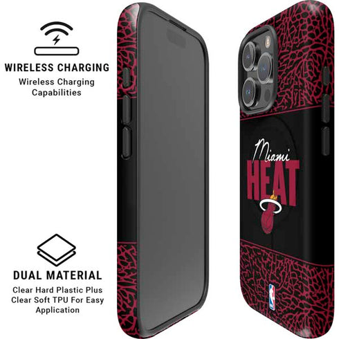 NBA Miami Heat Elephant Print iPhone 16 Pro Magsafe Impact Case
