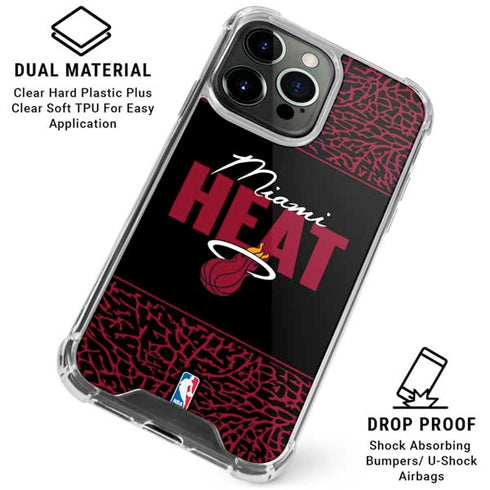 NBA Miami Heat Elephant Print iPhone 16 Pro Max Clear Case