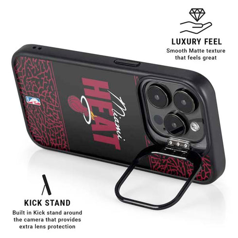 NBA Miami Heat Elephant Print iPhone 16 Pro Max Kickstand Case