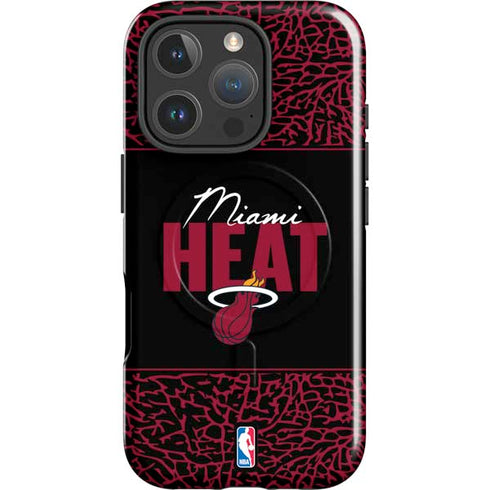 NBA Miami Heat Elephant Print iPhone 16 Pro Max Magsafe Impact Case