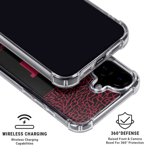 NBA Miami Heat Elephant Print iPhone 17 Clear Case