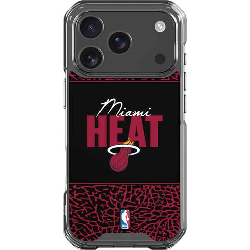 NBA Miami Heat Elephant Print iPhone 18 Pro Clear Case