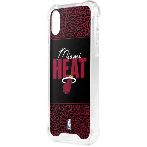 NBA Miami Heat Elephant Print iPhone XS Clear Case