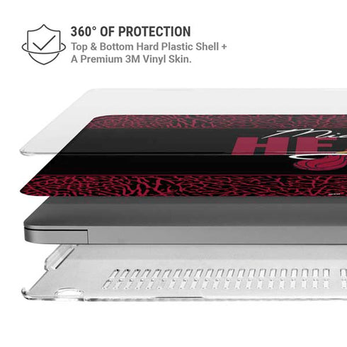 NBA Miami Heat Elephant Print MacBook Pro 14in (2021-24) Case plus Skin