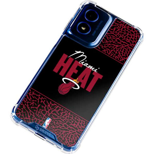 NBA Miami Heat Elephant Print Moto G Play 4G (2024) Clear Case
