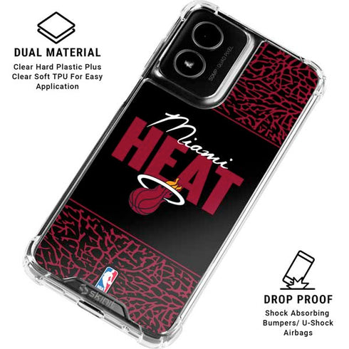 NBA Miami Heat Elephant Print Moto G Power 5G (2024) Clear Case