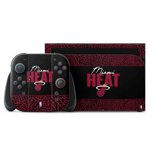 NBA Miami Heat Elephant Print Nintendo Switch 2 (2025) with Joy-Con Skin