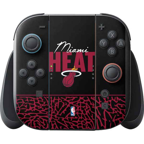 NBA Miami Heat Elephant Print Nintendo Switch 2 (2025) with Joy-Con Skin
