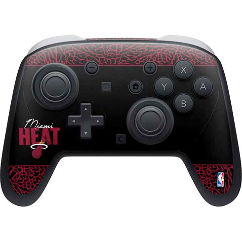 NBA Miami Heat Elephant Print Nintendo Switch 2 (2025) Pro Controller Skin
