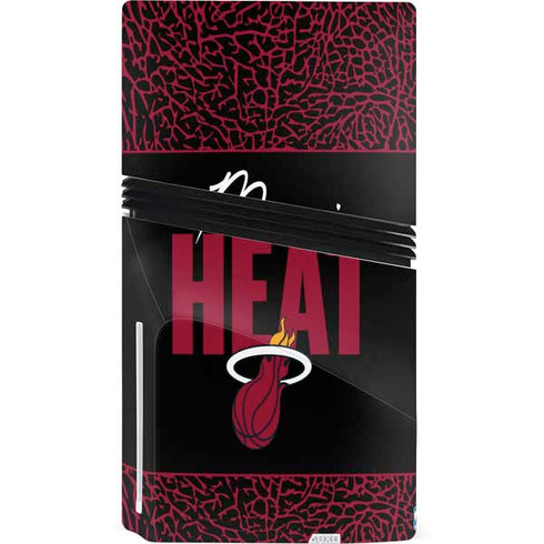 NBA Miami Heat Elephant Print PS5 Pro Disk Bundle Skin