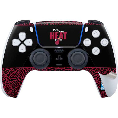 NBA Miami Heat Elephant Print PS5 Pro Disk Bundle Skin
