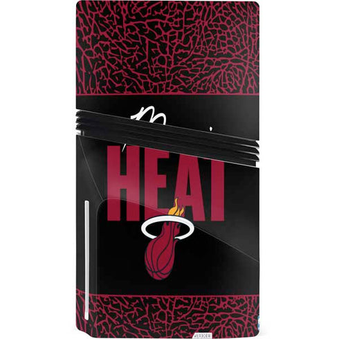 NBA Miami Heat Elephant Print PS5 Pro Disk Console Skin