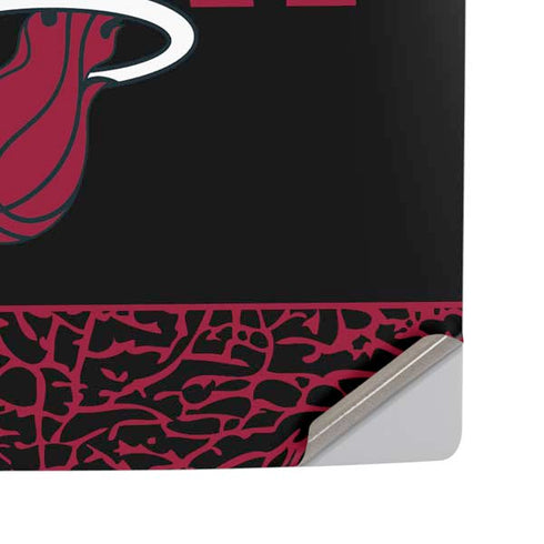 NBA Miami Heat Elephant Print PS5 Pro Disk Console Skin