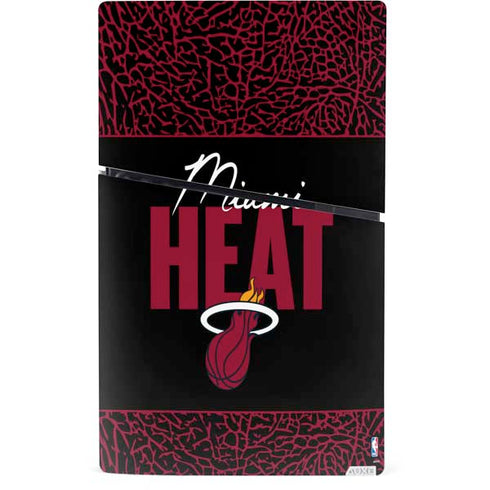 NBA Miami Heat Elephant Print PS5 Slim Digital Edition Console Skin