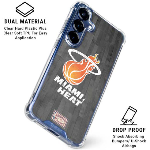 NBA Miami Heat Hardwood Classics Galaxy S25 Plus Clear Case