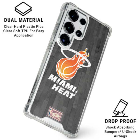 NBA Miami Heat Hardwood Classics Galaxy S25 Ultra Clear Case