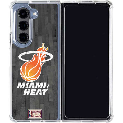 NBA Miami Heat Hardwood Classics Galaxy Z Fold5 5G Clear Case