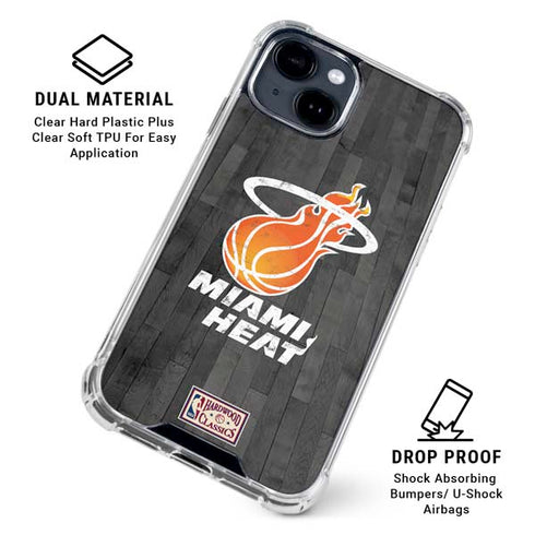 NBA Miami Heat Hardwood Classics iPhone 15 Clear Case