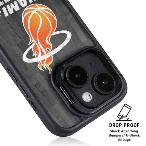 NBA Miami Heat Hardwood Classics iPhone 15 Plus Kickstand Case