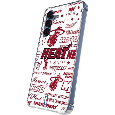 NBA Miami Heat Historic Blast Galaxy A55 5G Clear Case