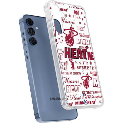 NBA Miami Heat Historic Blast Galaxy A55 5G Clear Case