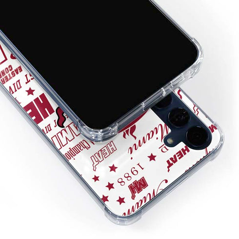 NBA Miami Heat Historic Blast Galaxy A55 5G Clear Case