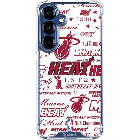 NBA Miami Heat Historic Blast Galaxy S25 Clear Case