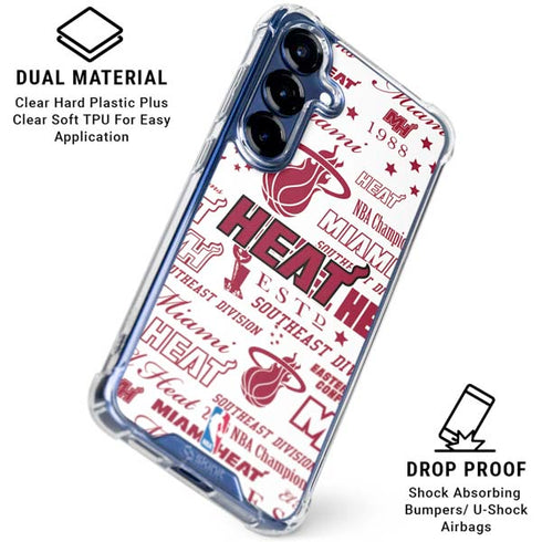 NBA Miami Heat Historic Blast Galaxy S25 Plus Clear Case