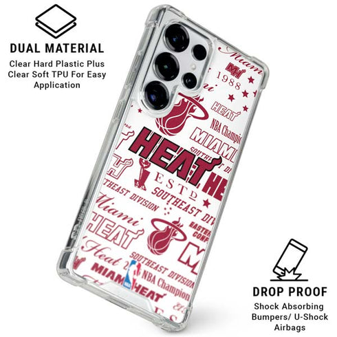 NBA Miami Heat Historic Blast Galaxy S25 Ultra Clear Case