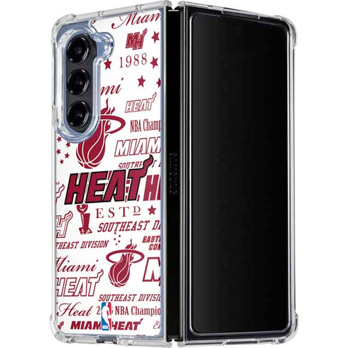 NBA Miami Heat Historic Blast Galaxy Z Fold5 5G Clear Case