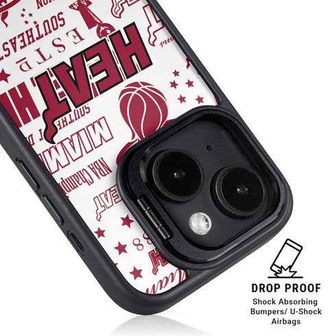 NBA Miami Heat Historic Blast iPhone 14 Plus Kickstand Case