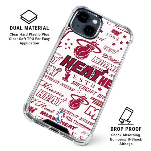 NBA Miami Heat Historic Blast iPhone 15 Clear Case