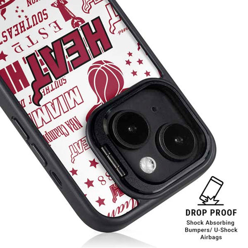 NBA Miami Heat Historic Blast iPhone 15 Kickstand Case