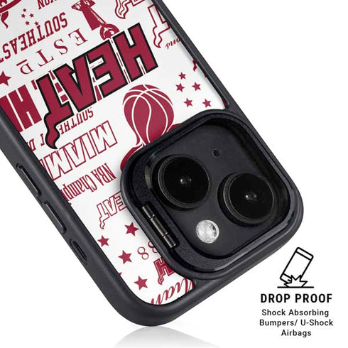 NBA Miami Heat Historic Blast iPhone 15 Plus Kickstand Case