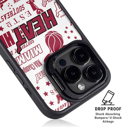 NBA Miami Heat Historic Blast iPhone 15 Pro Max Kickstand Case