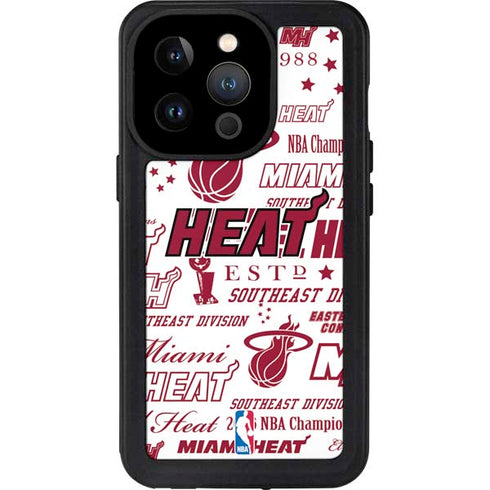NBA Miami Heat Historic Blast iPhone 15 Pro Waterproof Case