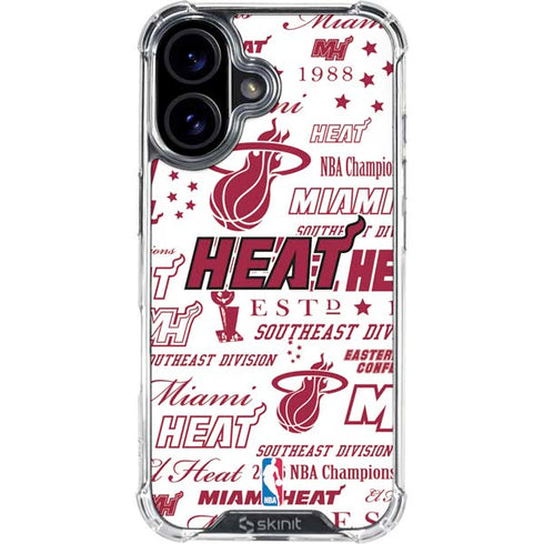 NBA Miami Heat Historic Blast iPhone 16 Clear Case