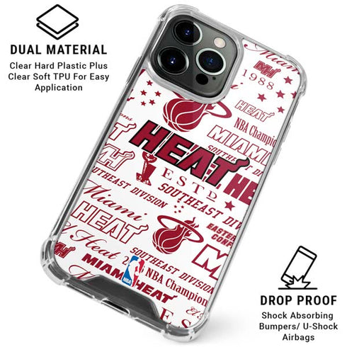 NBA Miami Heat Historic Blast iPhone 16 Pro Clear Case