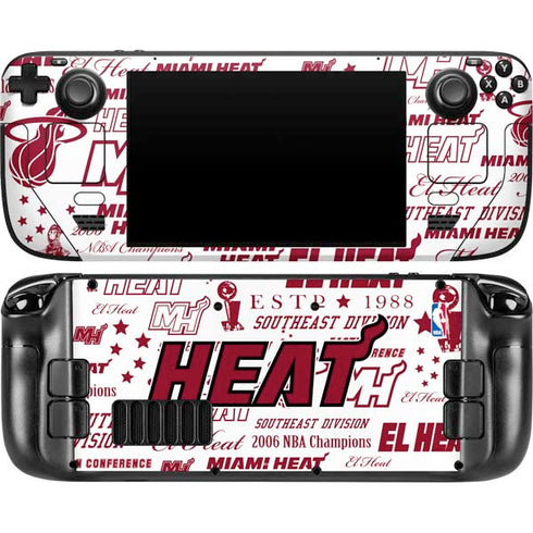 NBA Miami Heat Historic Blast Steam Deck Handheld Gaming Computer OLED Skin