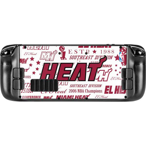 NBA Miami Heat Historic Blast Steam Deck Handheld Gaming Computer OLED Skin