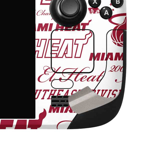 NBA Miami Heat Historic Blast Steam Deck Handheld Gaming Computer OLED Skin