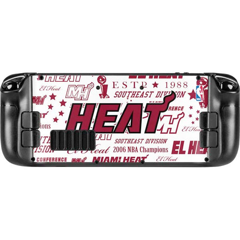 NBA Miami Heat Historic Blast Steam Deck Handheld Gaming Computer Skin