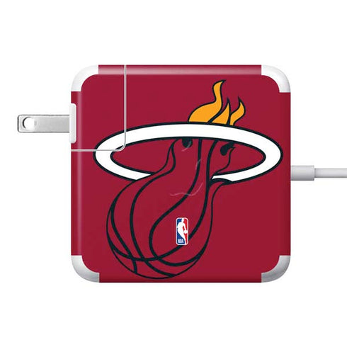 NBA Miami Heat Large Logo 85W Power Adapter (15 and 17 inch MacBook Pro Charger) Skin