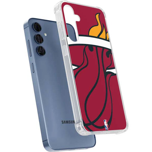 NBA Miami Heat Large Logo Galaxy A35 5G Clear Case