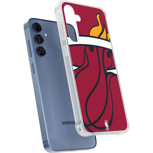 NBA Miami Heat Large Logo Galaxy A55 5G Clear Case