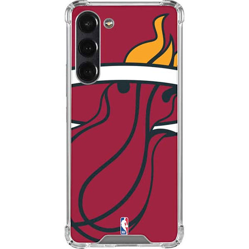 NBA Miami Heat Large Logo Galaxy S24 FE Clear Case